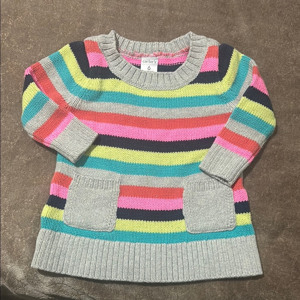 Carter's Striped Knit Sweater - Multicolor